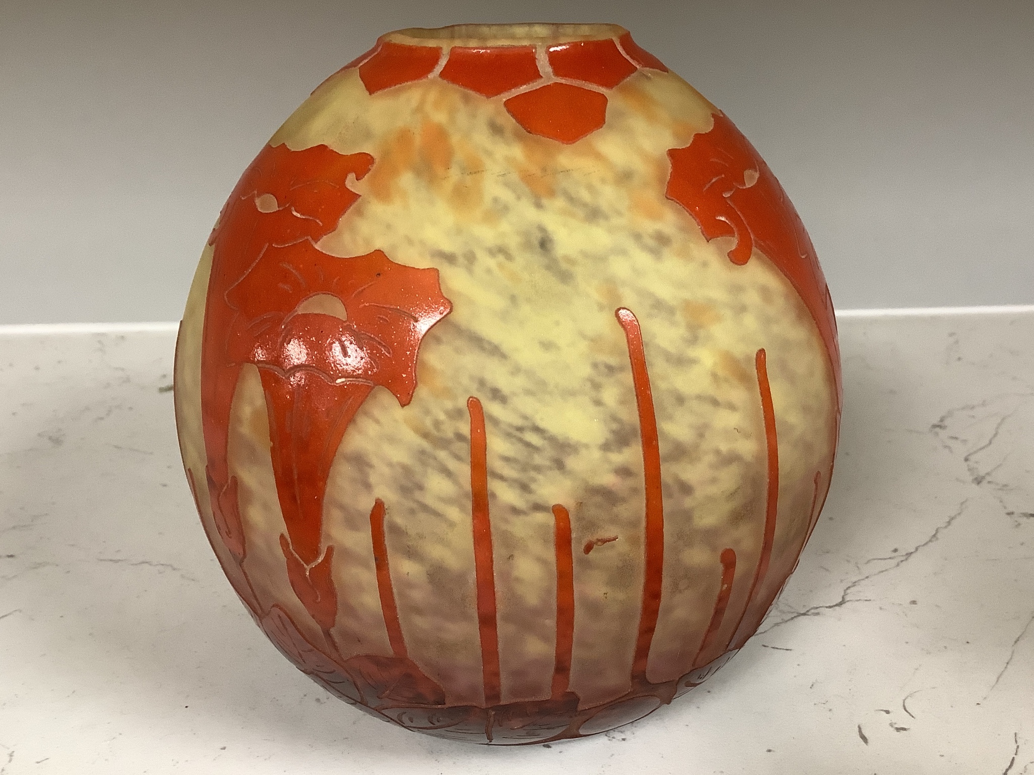 A Charder cameo glass vase